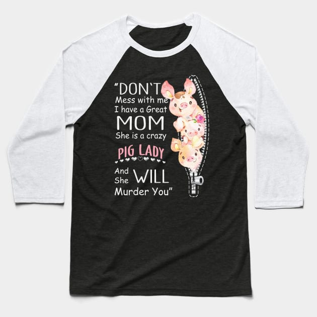 Funny Pig mommy. Baseball T-Shirt by tonydale